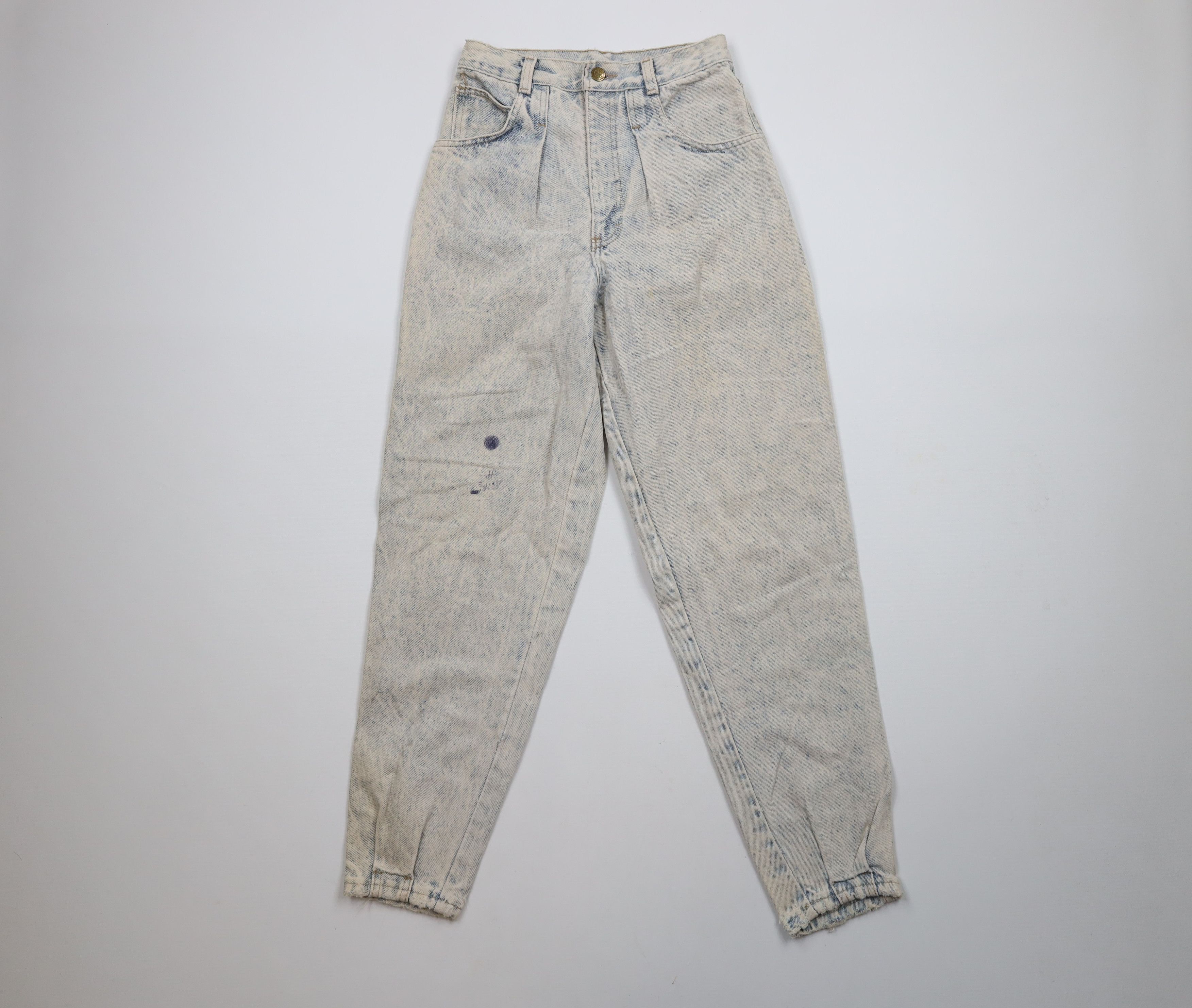 Vintage Vintage 80s 90s Streetwear Acid Wash Tapered Leg Denim Jeans Size 25" / US 0 / IT 36 - 1 Thumbnail
