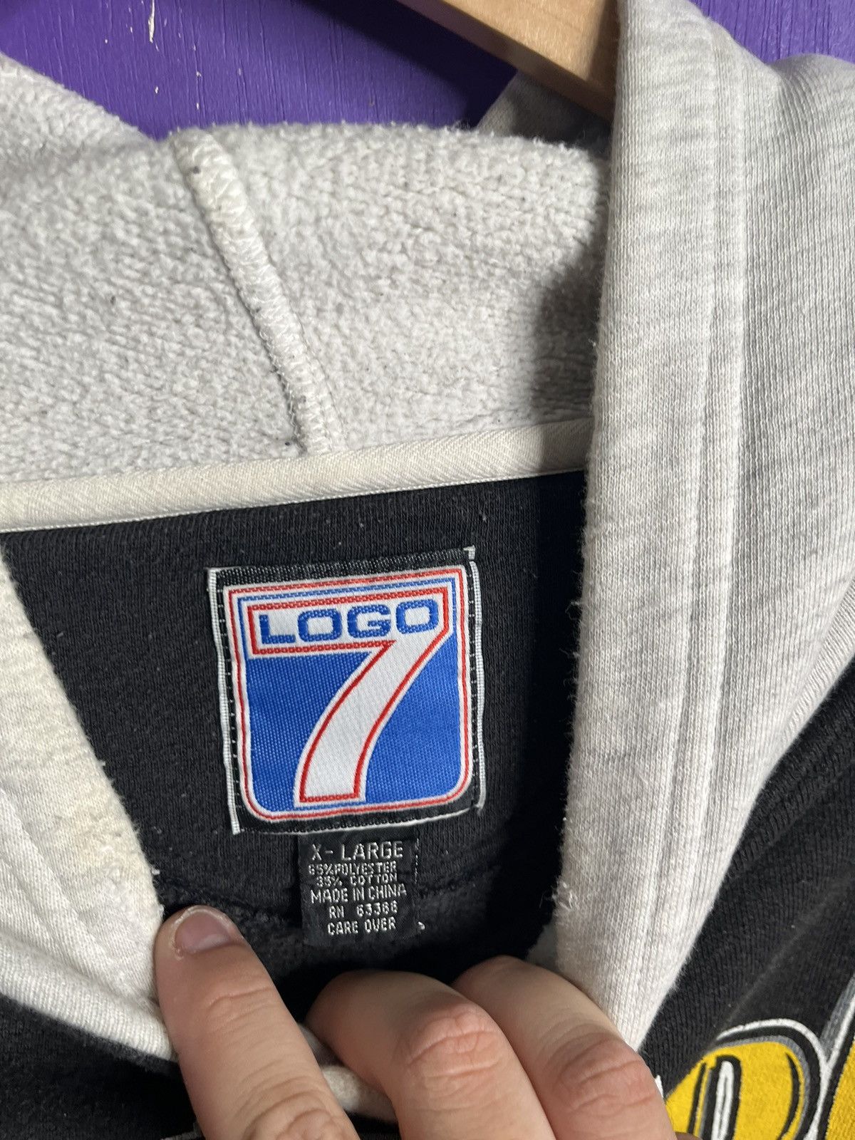 Logo 7 × NFL × Vintage Vintage 1995 Pittsburgh Steelers two tone logo hoodie Size US XL / EU 56 / 4 - 4 Thumbnail