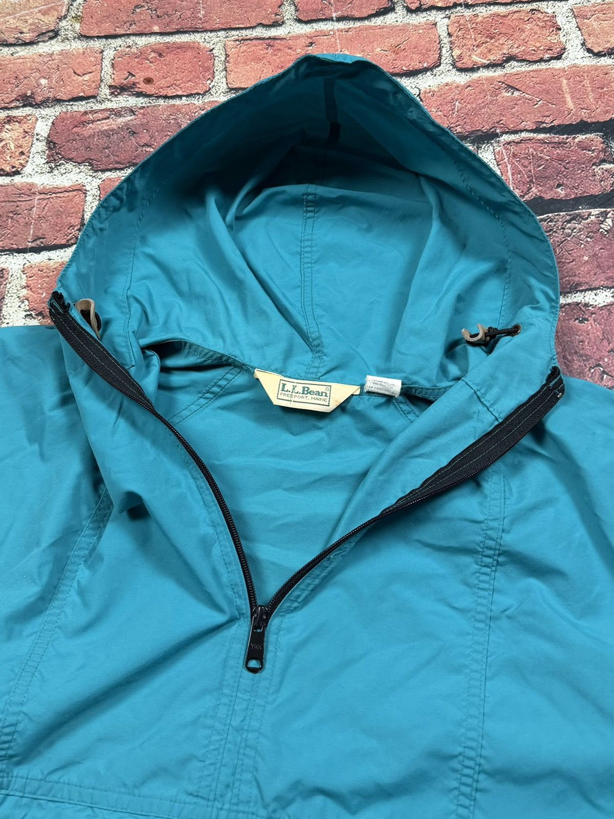 L.L. Bean Vintage 90s LL Bean Teal Nylon Anorak Windbreaker USA 2260 Size L / US 10 / IT 46 - 7 Thumbnail