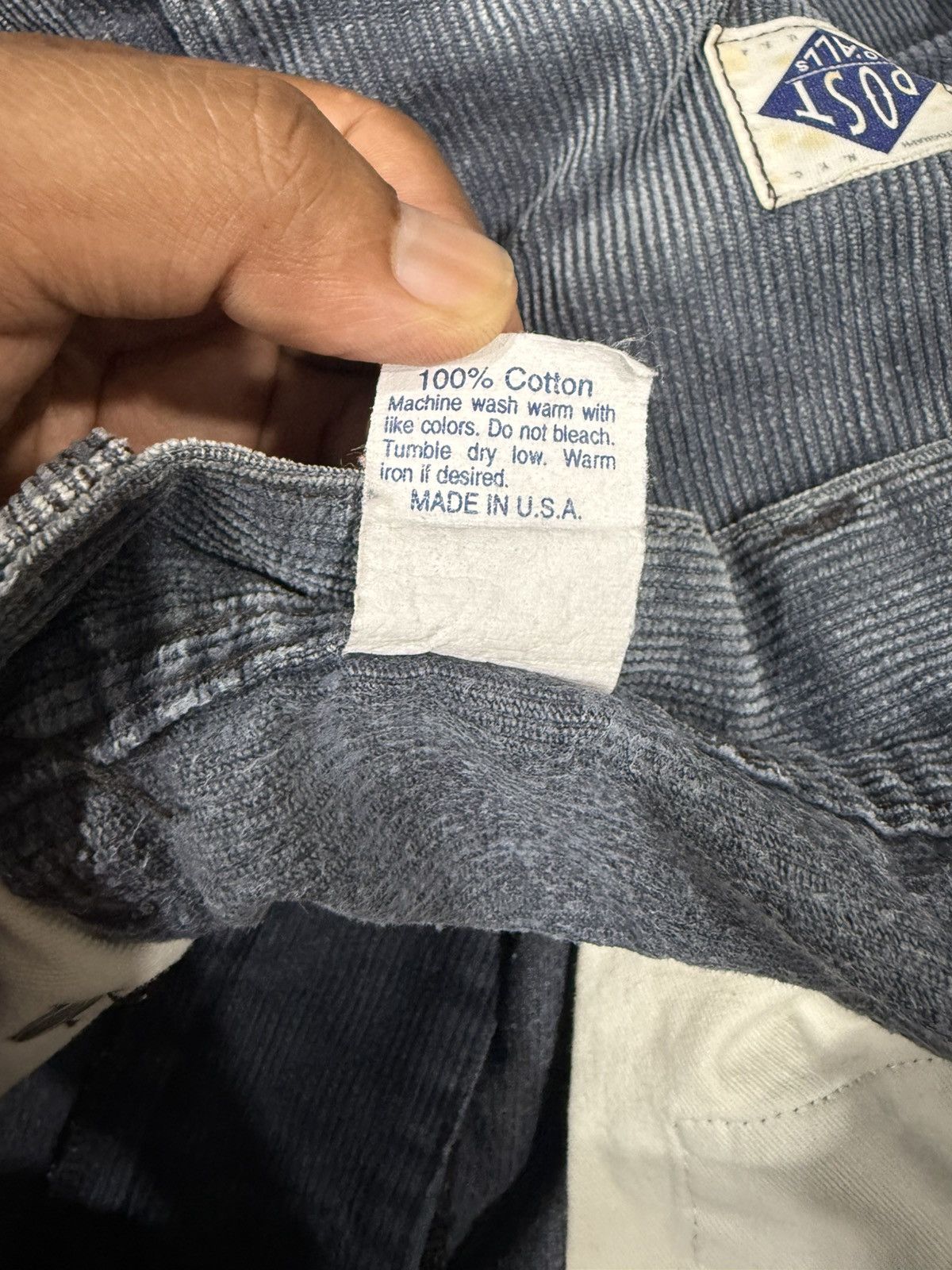 Post Overalls Vintage Post O’Alls Corduroy Work Pant Navy Blue USA Size US 31 - 9 Thumbnail