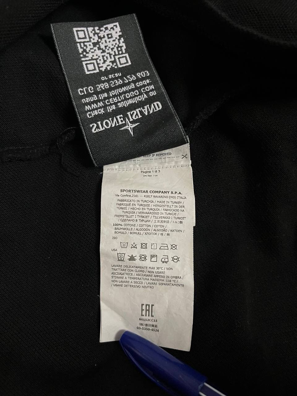 Stone Island Stone Island Polo Long Sleeve Black Program Patch Size US L / EU 52-54 / 3 - 11 Thumbnail