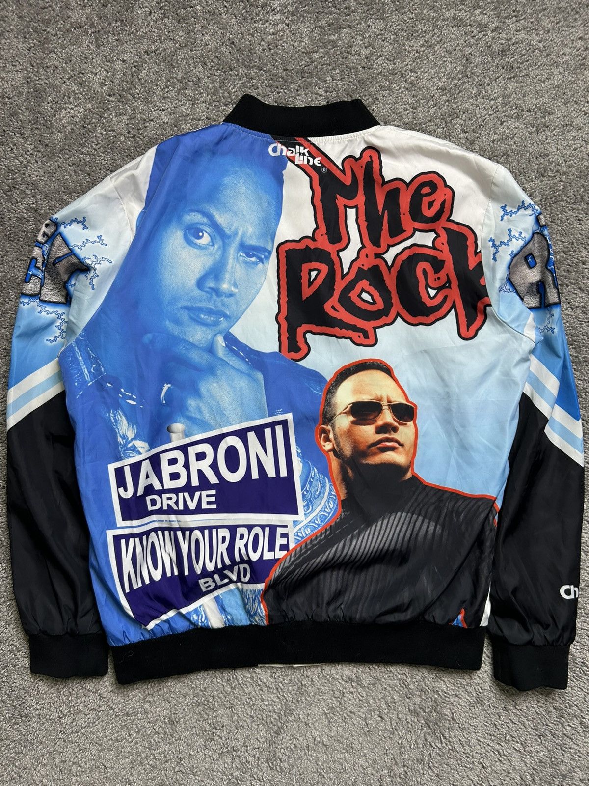 WWE Vintage WWE The Rock Fanimation Wrestling Chalk Line Jacket Size US L / EU 52-54 / 3 - 1 Thumbnail