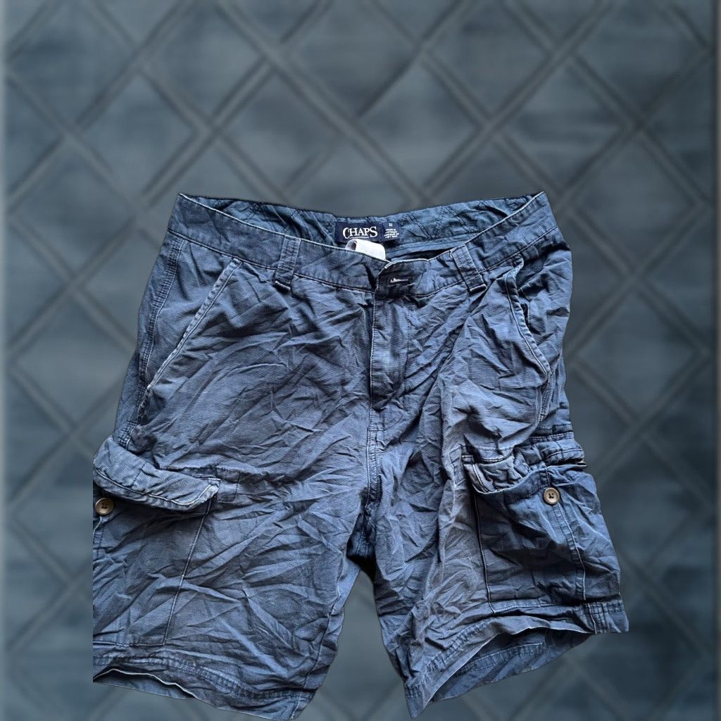 Chaps Chaps Men's Cargo Shorts Size 32 Blue Cotton Regular Fit Size US 32 / EU 48 - 1 Thumbnail