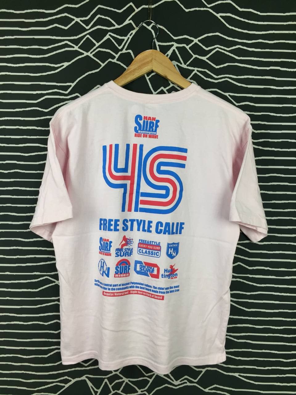 Vintage Han Surf Ride On Wave Free Style Surf Designs Tee Size US M / EU 48-50 / 2 - 4 Thumbnail