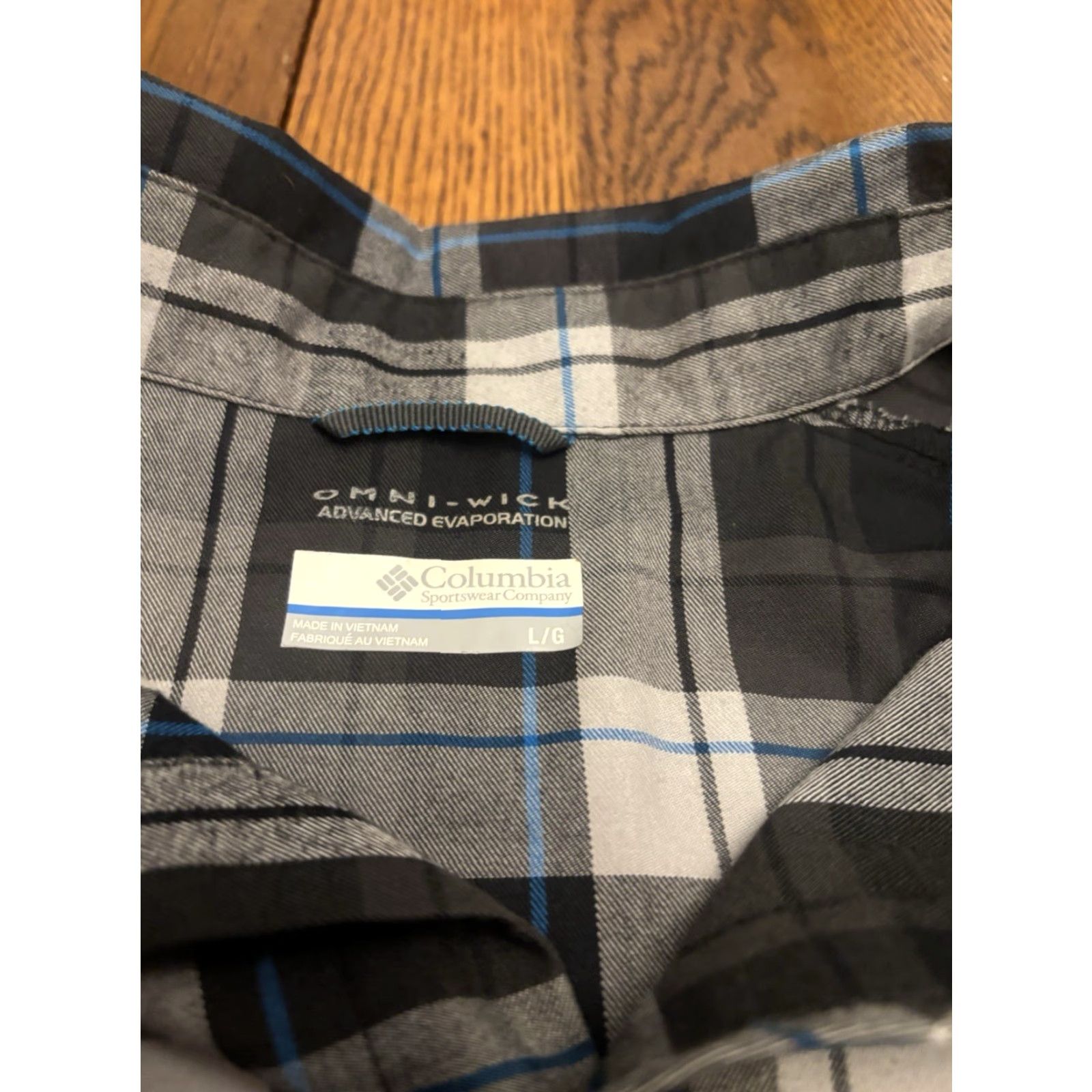 Vintage Columbia Flannel Shirt Mens L Grey Plaid Omni-Wick Lightweight Cabincore E2 Size US L / EU 52-54 / 3 - 2 Thumbnail