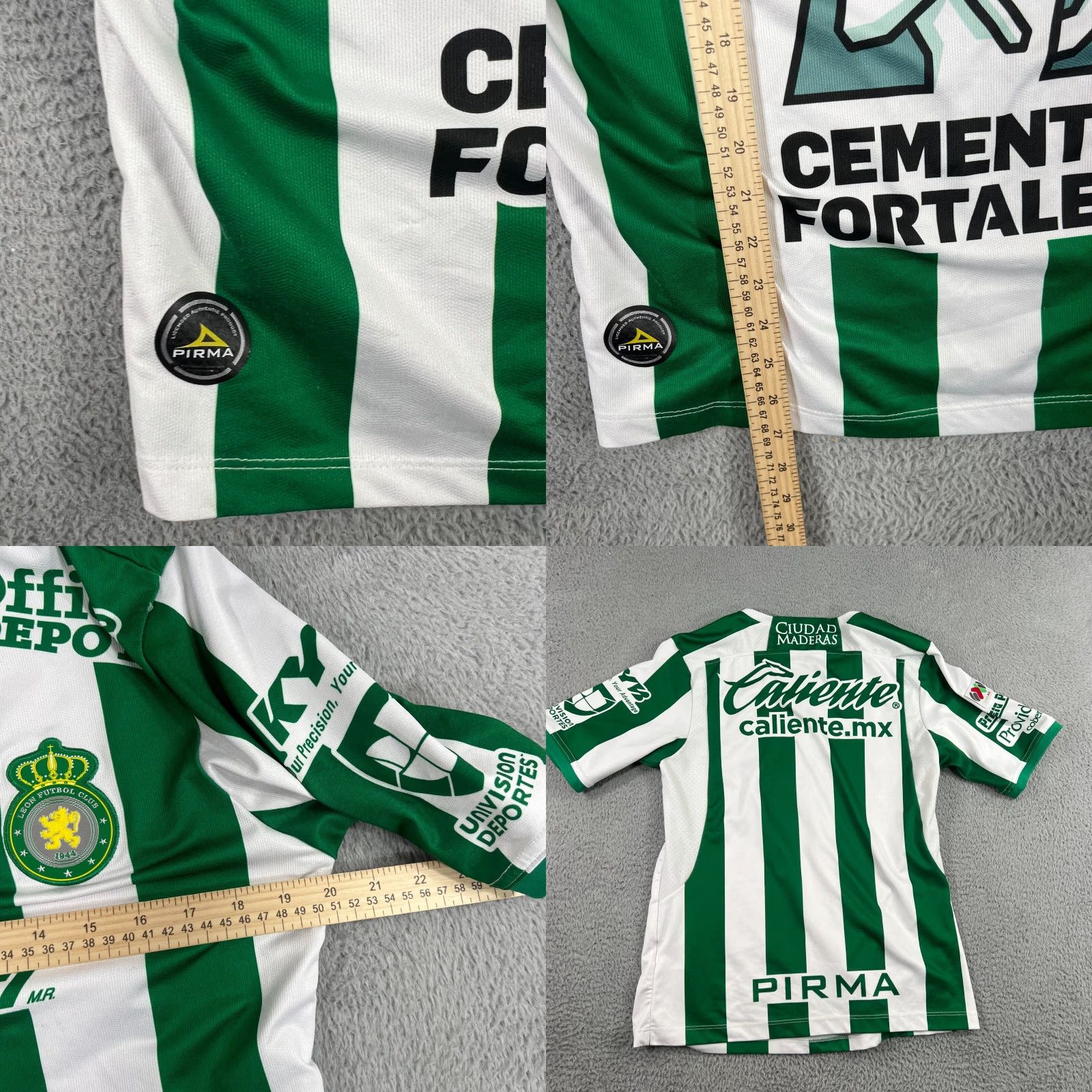 Primark Club Leon Jersey Large Prima Striped Green White Size US L / EU 52-54 / 3 - 8 Thumbnail