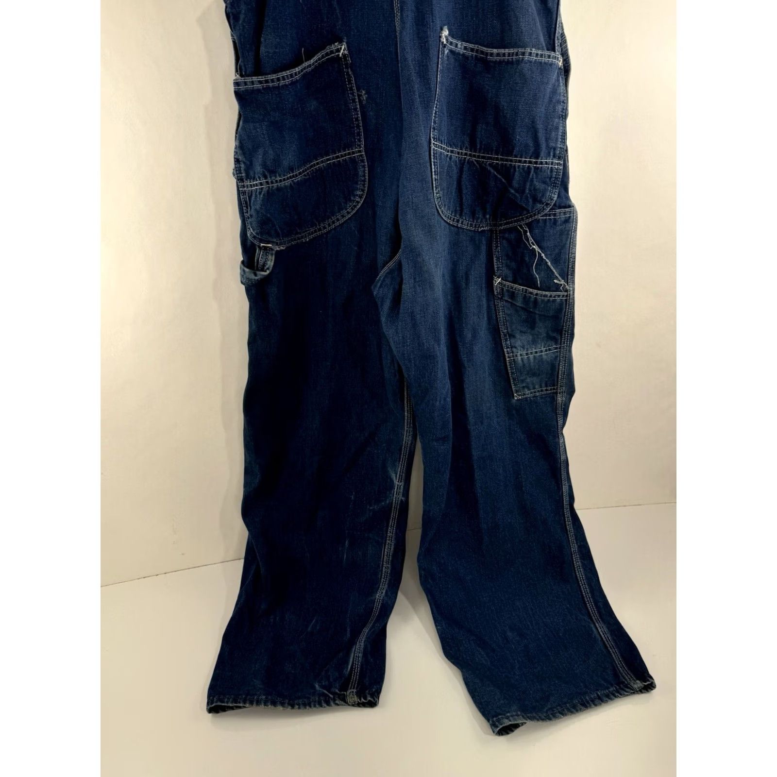 Lee VINTAGE LEE SANFORIZED UNION MADE USA Denim Overalls 36 x 29 Distressed Blue Mens Size US 36 / EU 52 - 5 Thumbnail