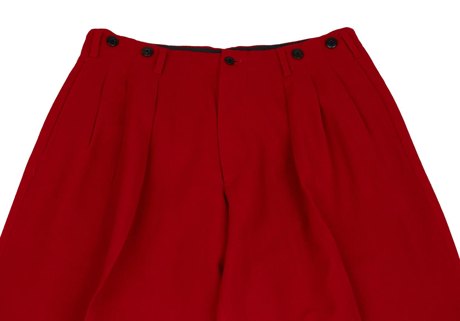 Yohji Yamamoto Yohji Yamamoto Wool Suspender Button Pants Red M Size US 34 / EU 50 - 2 Thumbnail