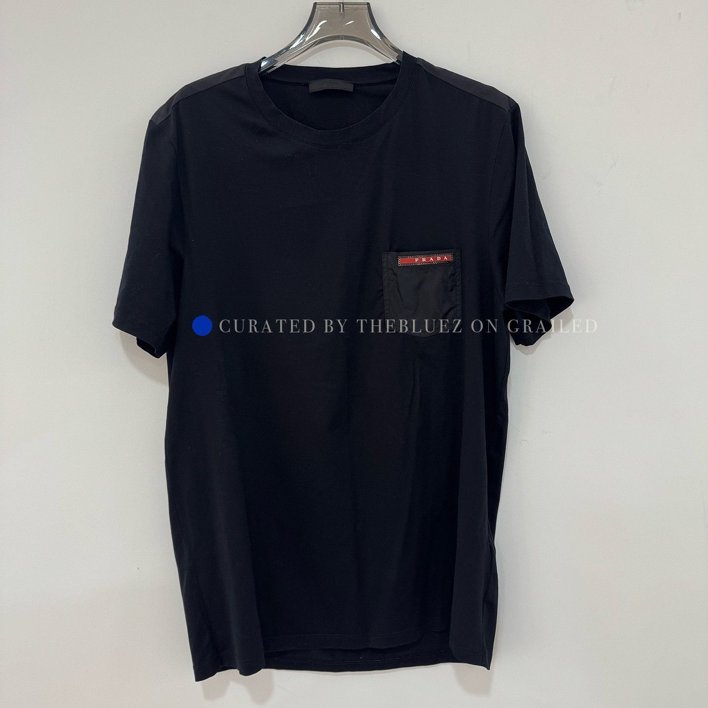 Prada Black Short-Sleeve T-Shirt with Front Pocket Size US L / EU 52-54 / 3 - 1 Thumbnail