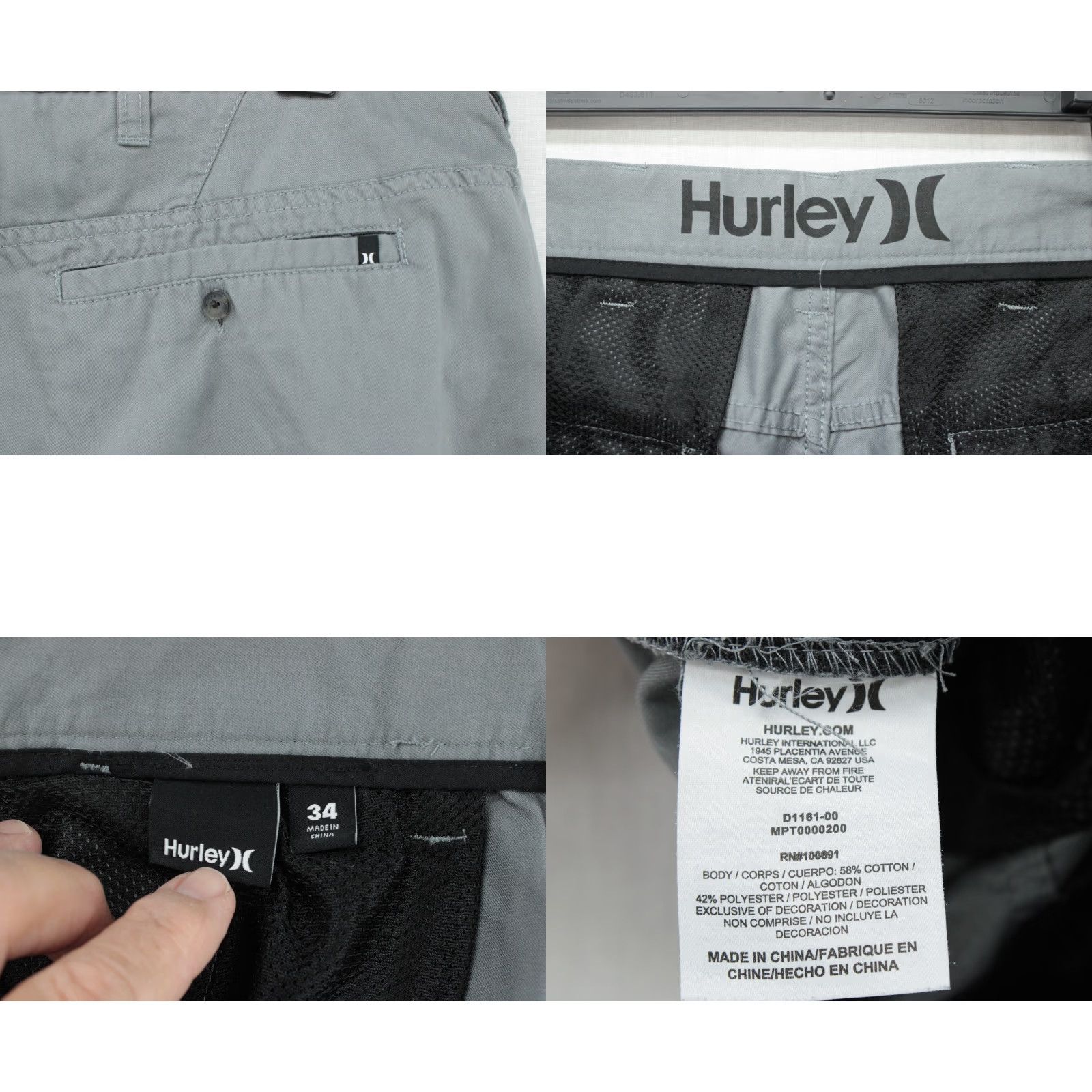 Hurley Hurley Nike Dri Fit Pants Men 34 Grey Cotton Blend Modern Preppy Soft Chino Casual Workwear 90s City Grunge Preppy Mens Size US 34 / EU 50 - 8 Thumbnail