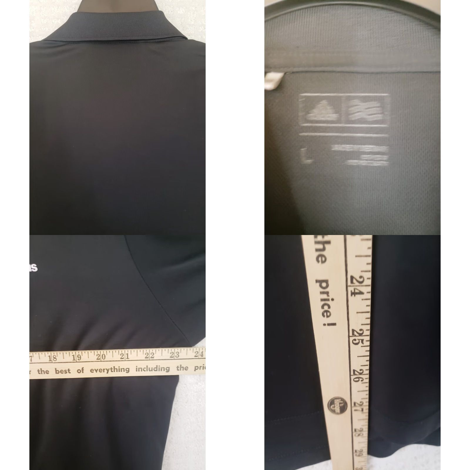 Adidas Adidas Polo Shirt Mens Large Black Short Sleeve Golf Polo Climalite Logo Knit Lightweight Stretch Casual Size US L / EU 52-54 / 3 - 8 Thumbnail