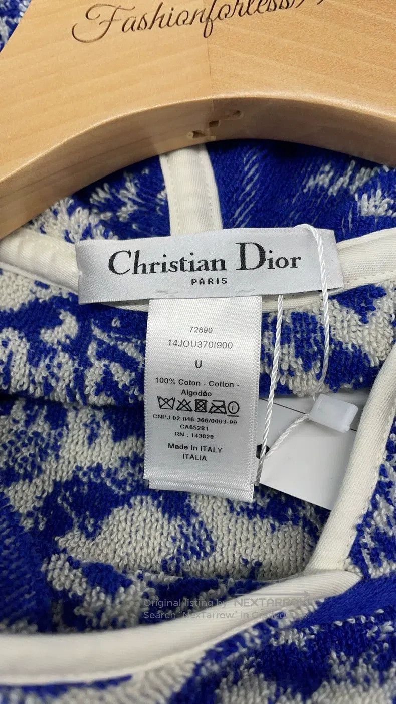 Dior Dior SizeU Blue animal towel cloak shawl Size ONE SIZE - 3 Thumbnail