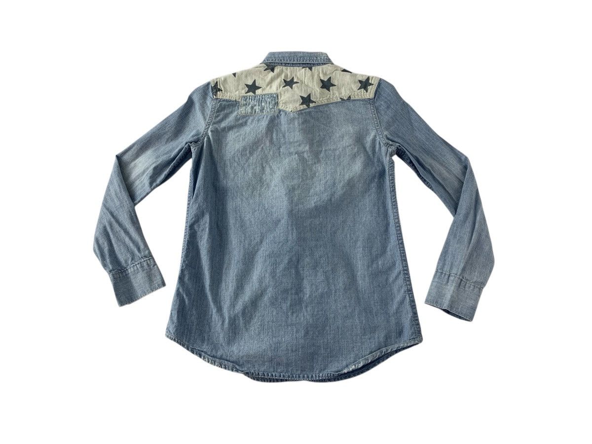 Polo Ralph Lauren Polo by Ralph Lauren Denim Shirt Dungarees Star Design Size L / US 10 / IT 46 - 2 Thumbnail