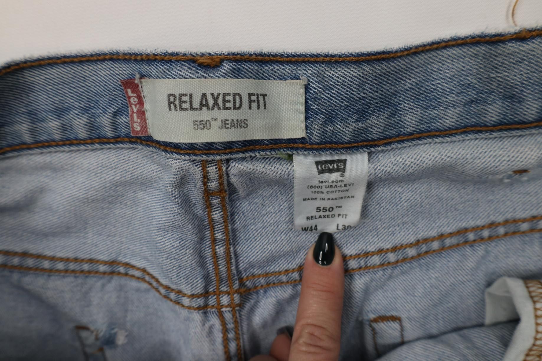 Levi's Vintage Y2K 2004 Levis 550 Relaxed Fit Denim Jeans Blue Size US 44 / EU 60 - 10 Thumbnail