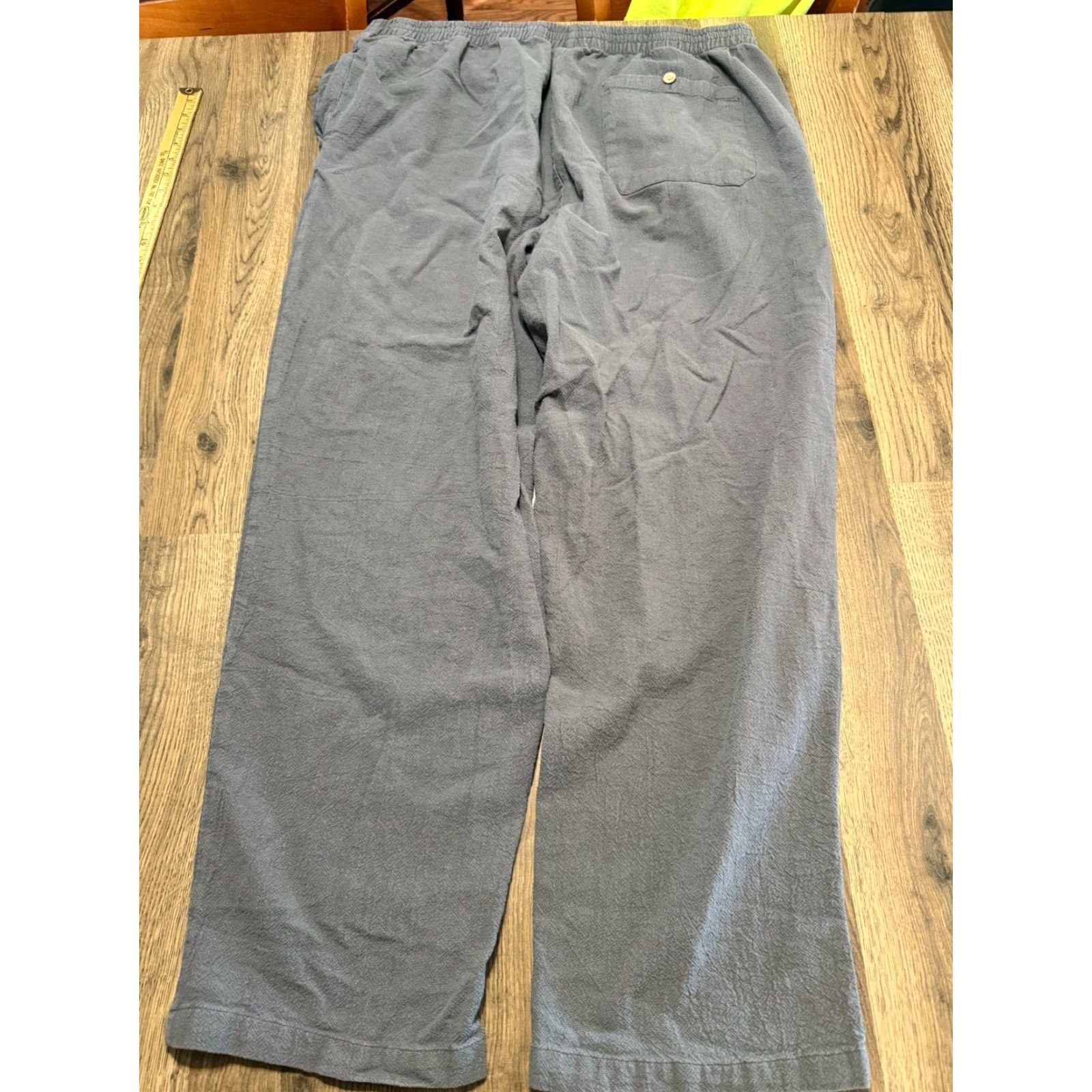 Vintage KS Island Pants Men's 3XL Gray Straight Leg High Rise Pull On Stretch Pants Size US 39 - 2 Thumbnail