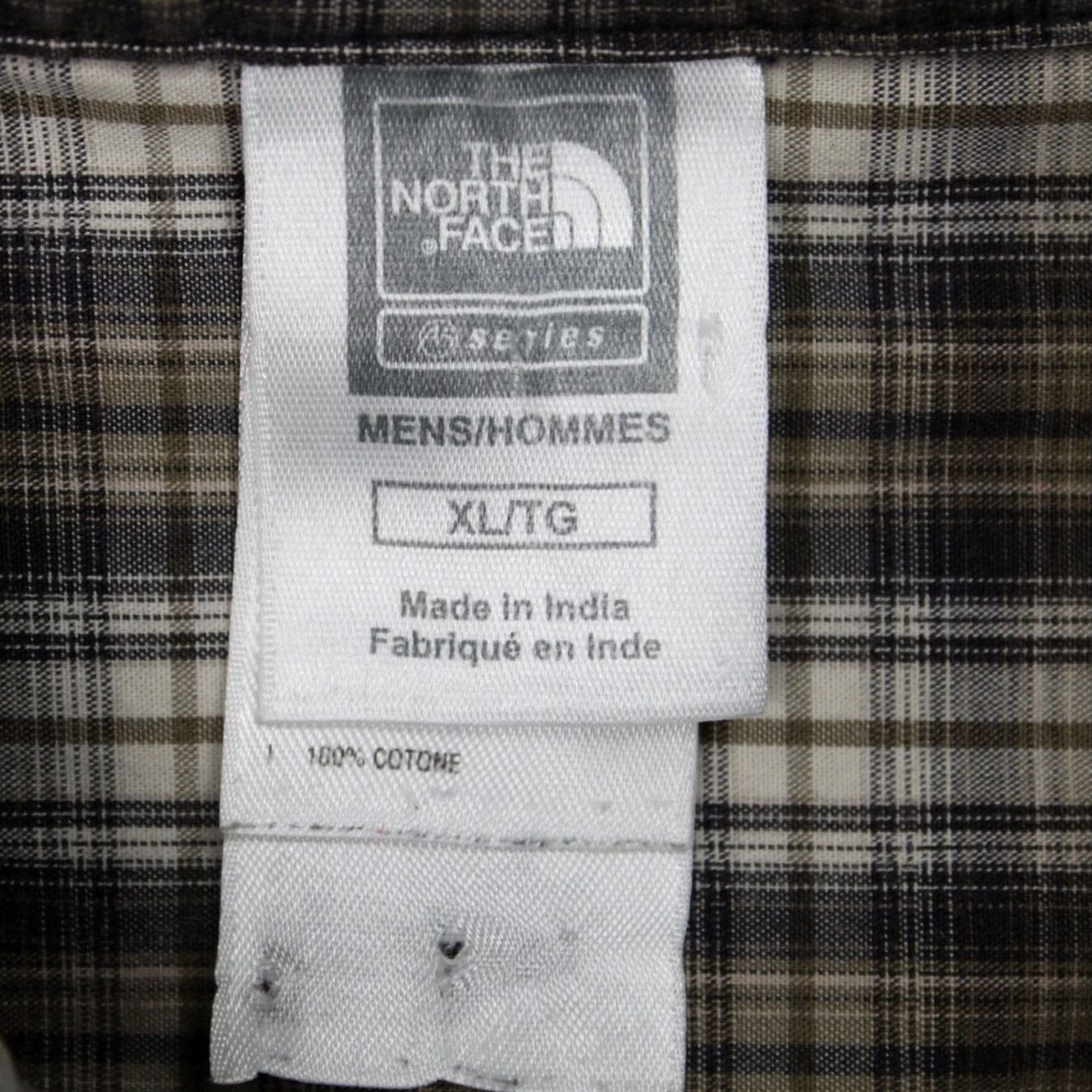 The North Face The North Face Shirt Men XL Brown/White Plaid 100% Cotton Short Sleeve Button Up Size US XL / EU 56 / 4 - 7 Thumbnail