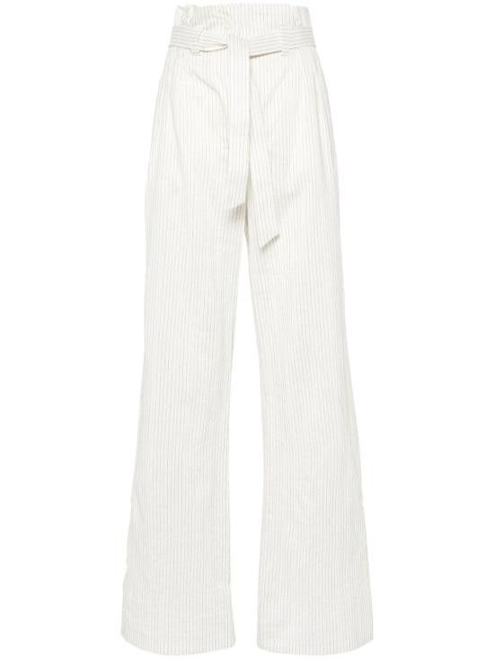Max Mara MAX MARA Women Straight Pants 11131082600 001 White Size 28" / US 6 / IT 42 - 1 Thumbnail