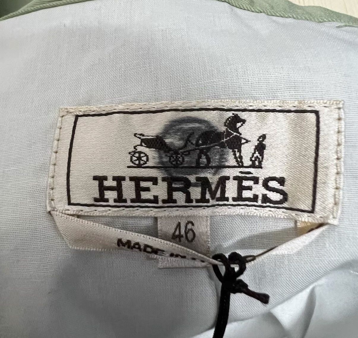 Hermes Hermès Light Green Straight-leg Pants J41 Size US 30 / EU 46 - 2 Thumbnail