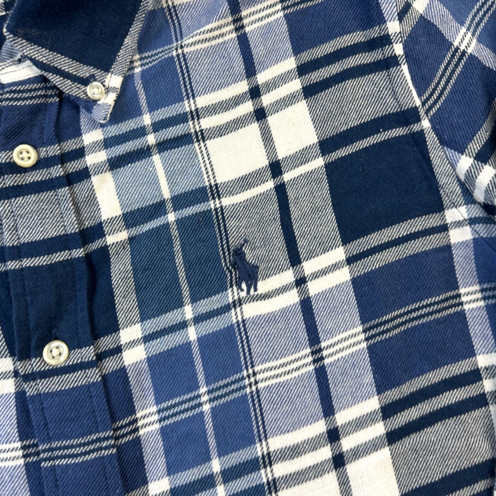 Polo Ralph Lauren Ralph Lauren Shirt Polo Button-Up Plaid Blue Medium Mens Classic Fit Size US M / EU 48-50 / 2 - 4 Thumbnail