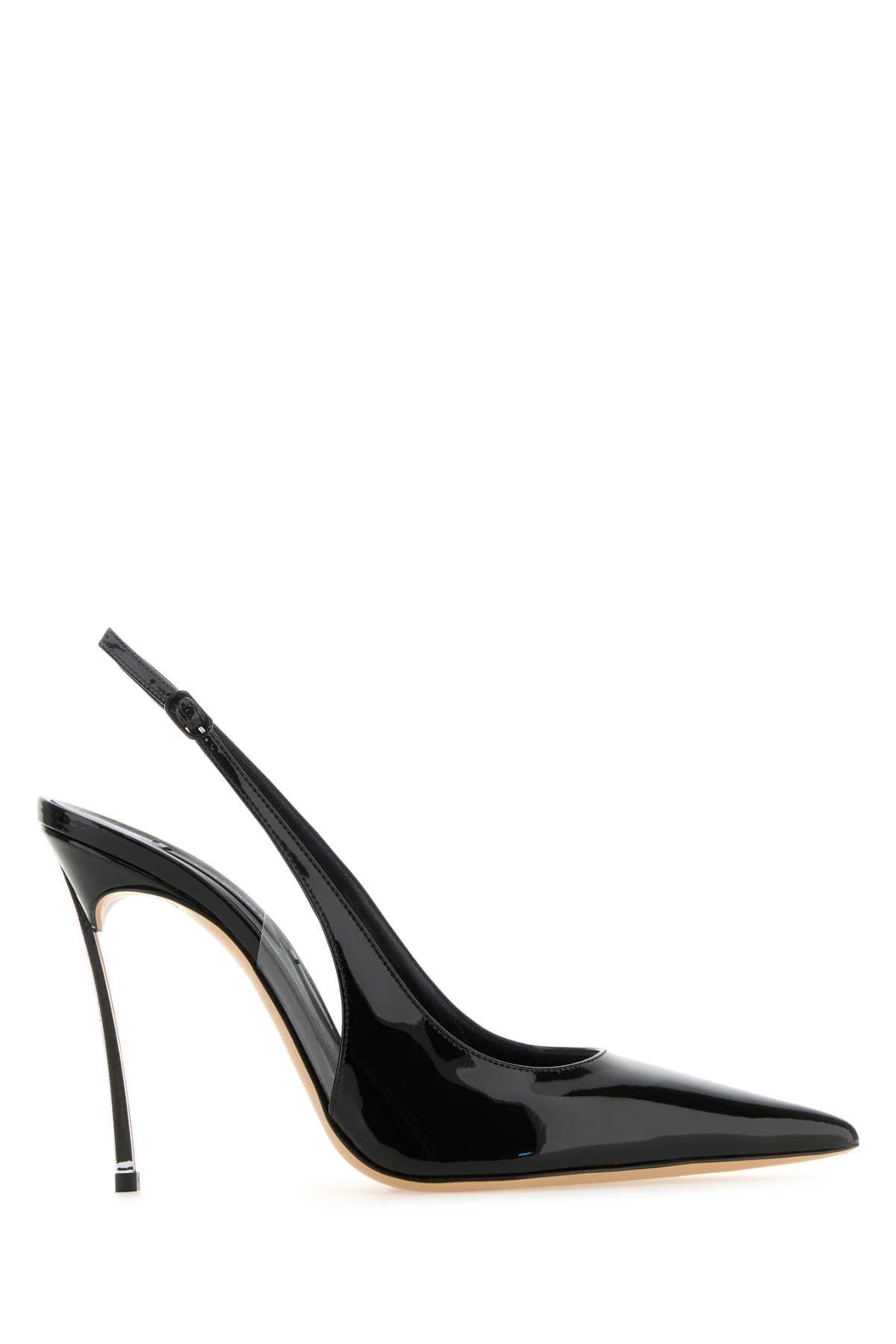 image of Casadei Black Leather Tiffany Pumps Shoes, Women's (Size 6)