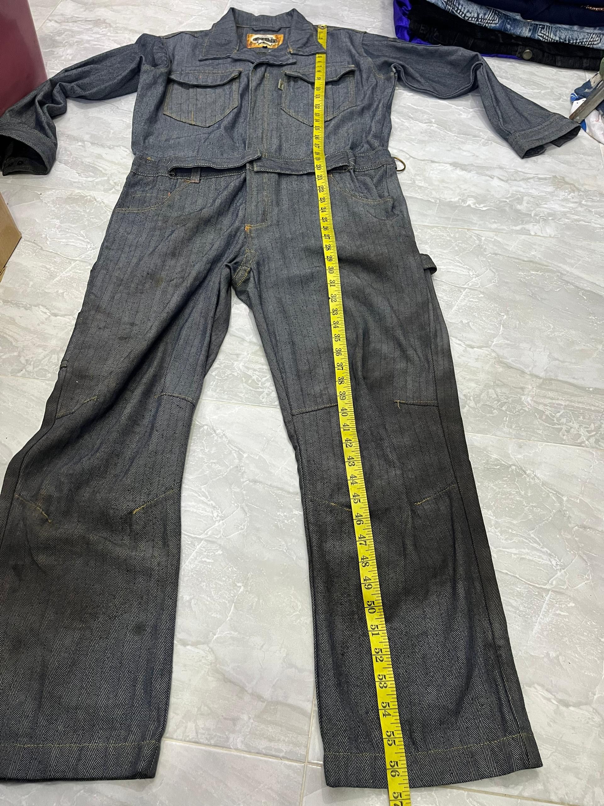 Japanese Brand Zack Styles Gold Herringbone Denim Coverall Size US S / EU 44-46 / 1 - 24 Thumbnail