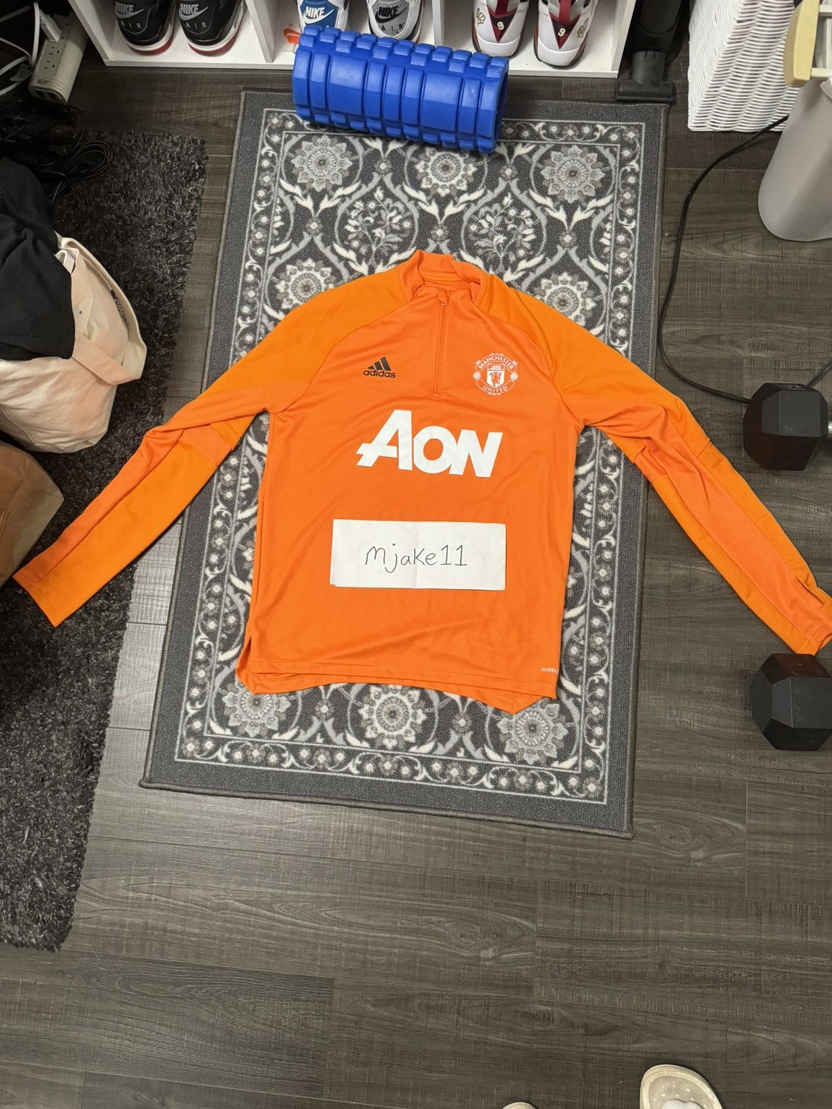 Adidas Manchester United Training 1/4 Zip 2020-2021 Size US M / EU 48-50 / 2 - 1 Thumbnail