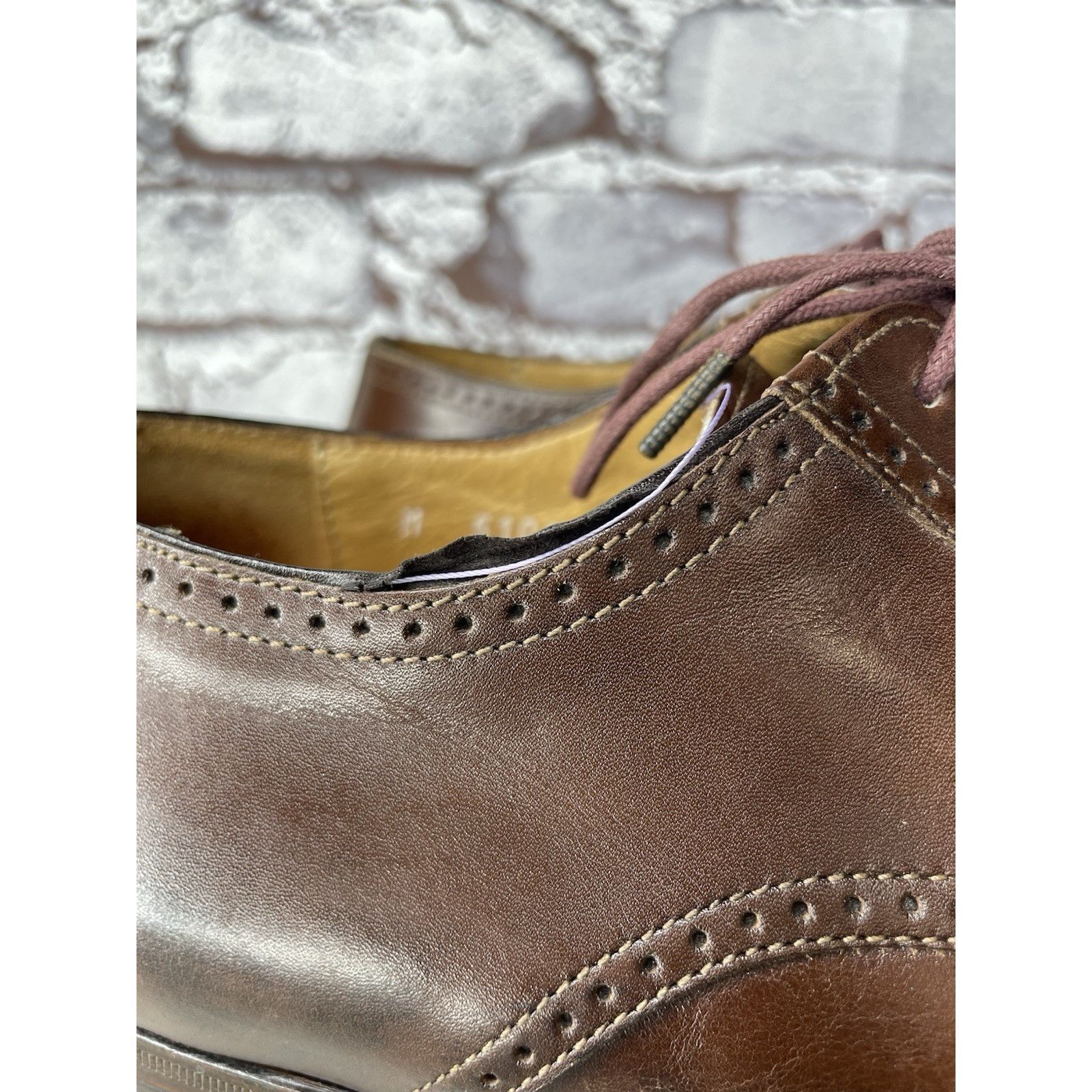 Ralph Lauren Polo Ralph Lauren Brown Leather Cap Toe Wingtip Oxford Dress Size US 10 / EU 43 - 15 Thumbnail