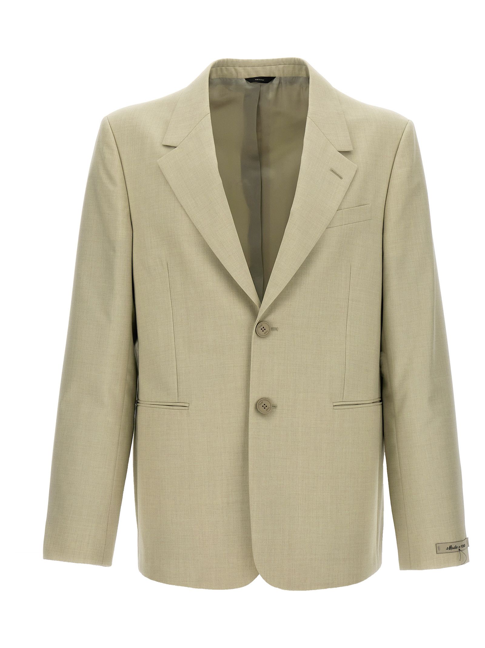 Fendi Single-Breasted Wool Blazer Size 48R - 1 Thumbnail