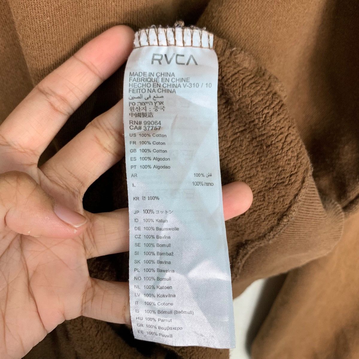 RVCA RVCA Big Logo Pullover Hoodies Sweatshirts #0776-C35 Size US L / EU 52-54 / 3 - 13 Thumbnail