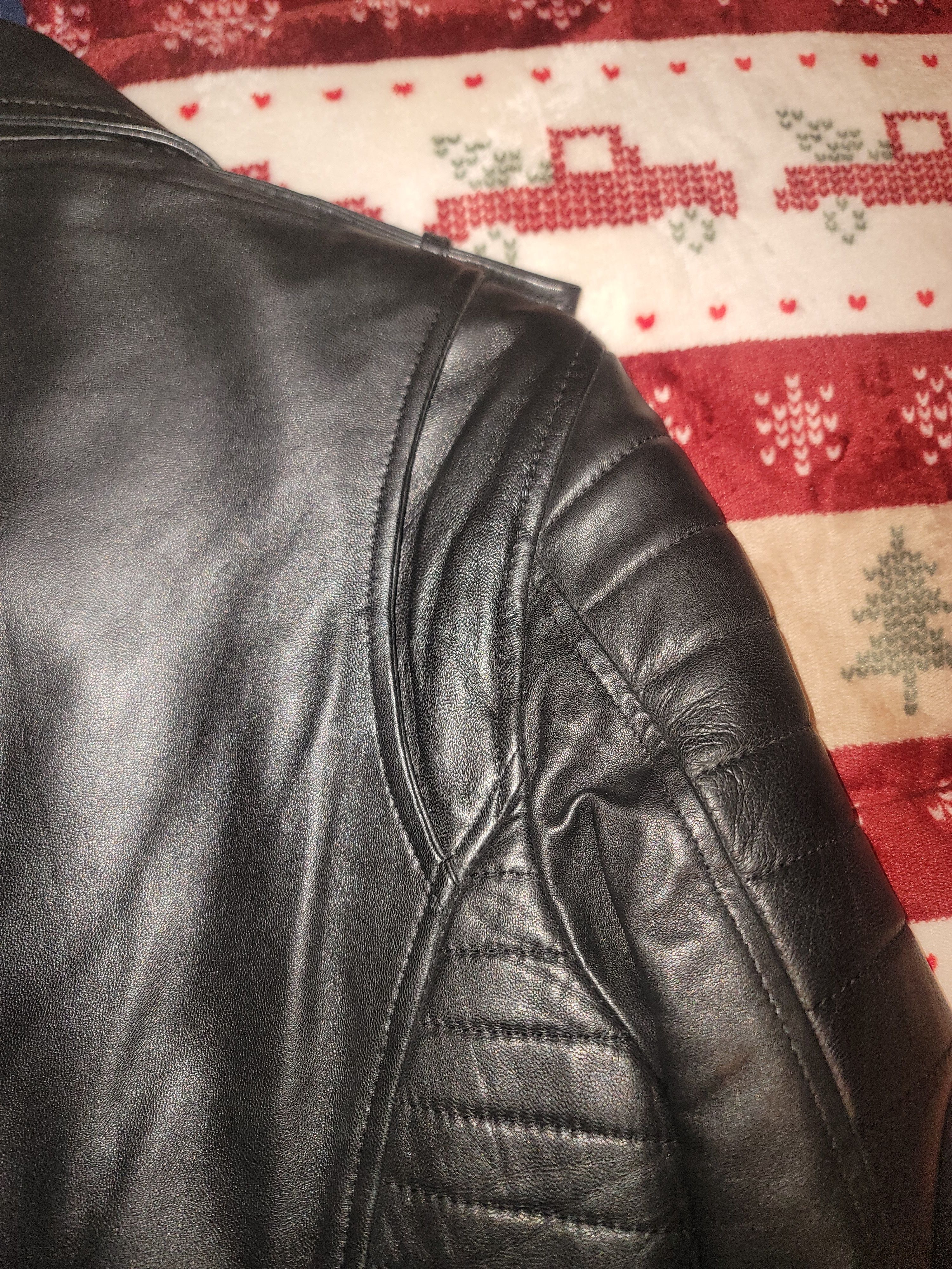 Leather lambskin(leather) biker jacket. Size US M / EU 48-50 / 2 - 6 Thumbnail
