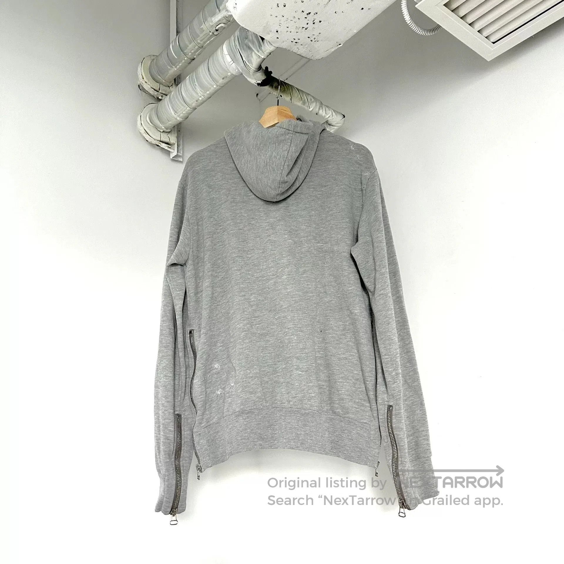 Balmain Balmain Distressed Zip Hooded Jacket. Size US XXS / EU 40 - 2 Thumbnail