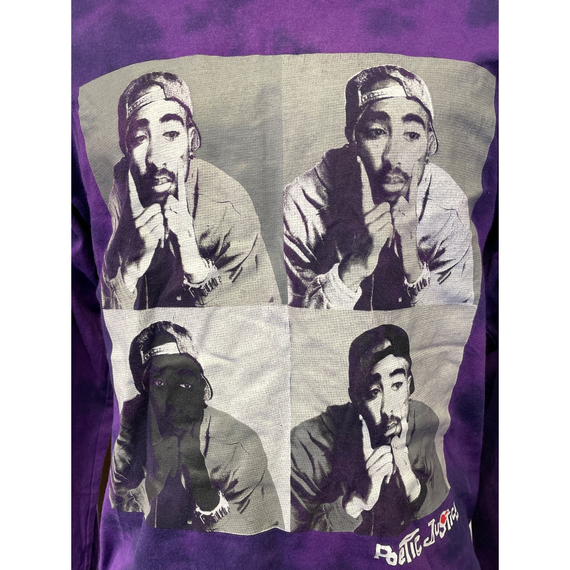 Other Poetic Justice Men's Tupac Purple Tie Dye Long Sleeve T-shir Size US M / EU 48-50 / 2 - 2 Thumbnail