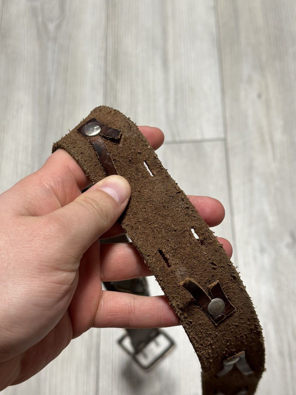 Diesel Very Rare! Vintage Diesel Leather Belt Size ONE SIZE - 7 Thumbnail