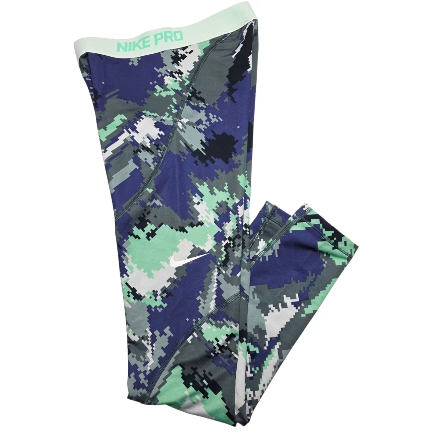 Nike Nike Pro Hyperwarm Leggings 811092-508 Digital Print Training Women XS Geometric Pattern Activewear Compression Pull On Skinny Multi-Color1 Size 26" / US 2 / IT 38 - 2 Thumbnail
