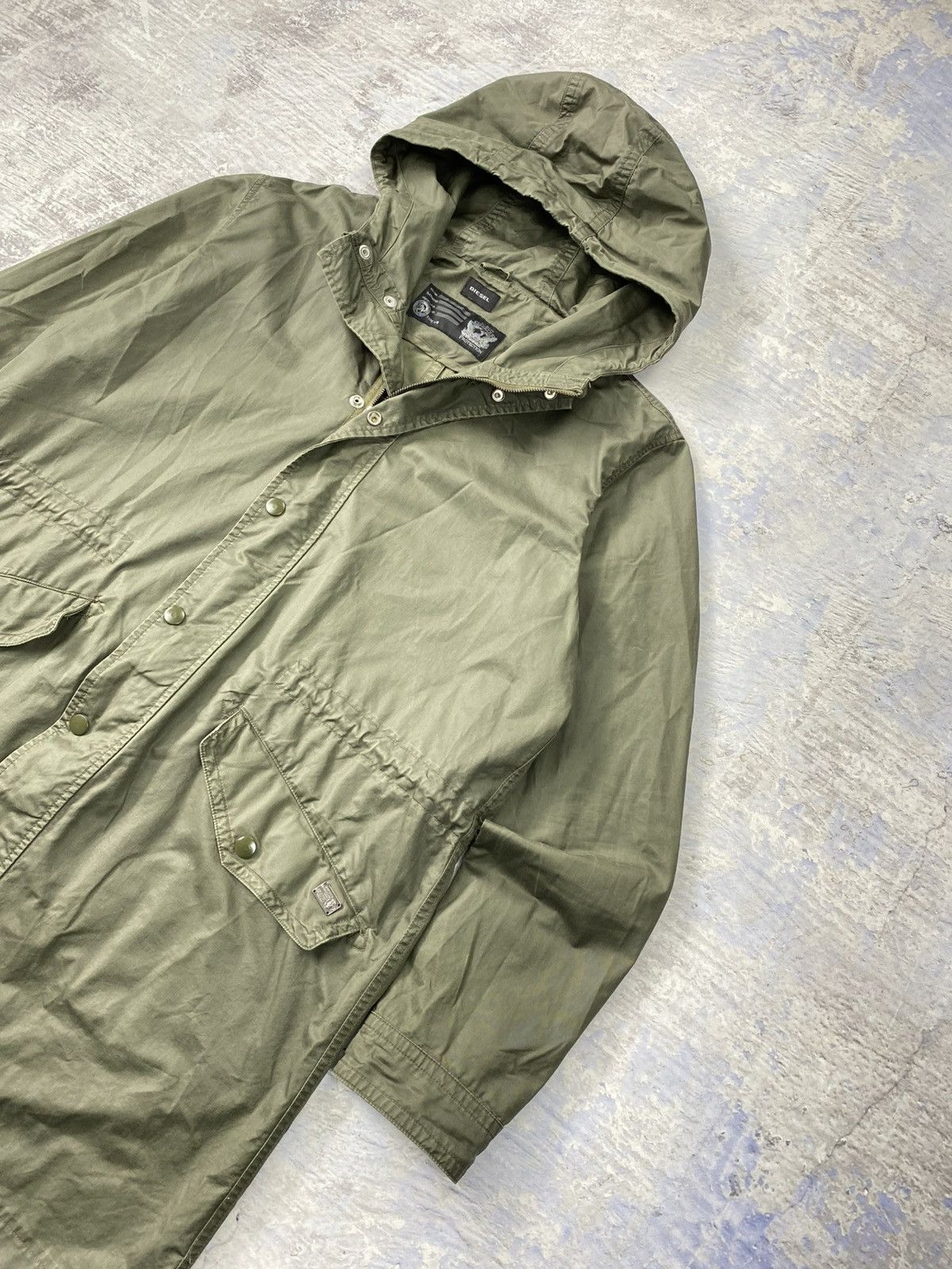 Diesel × Japanese Brand Diesel waxed parka green mens hooded jacket y2k avantgarde Size US XL / EU 56 / 4 - 9 Thumbnail