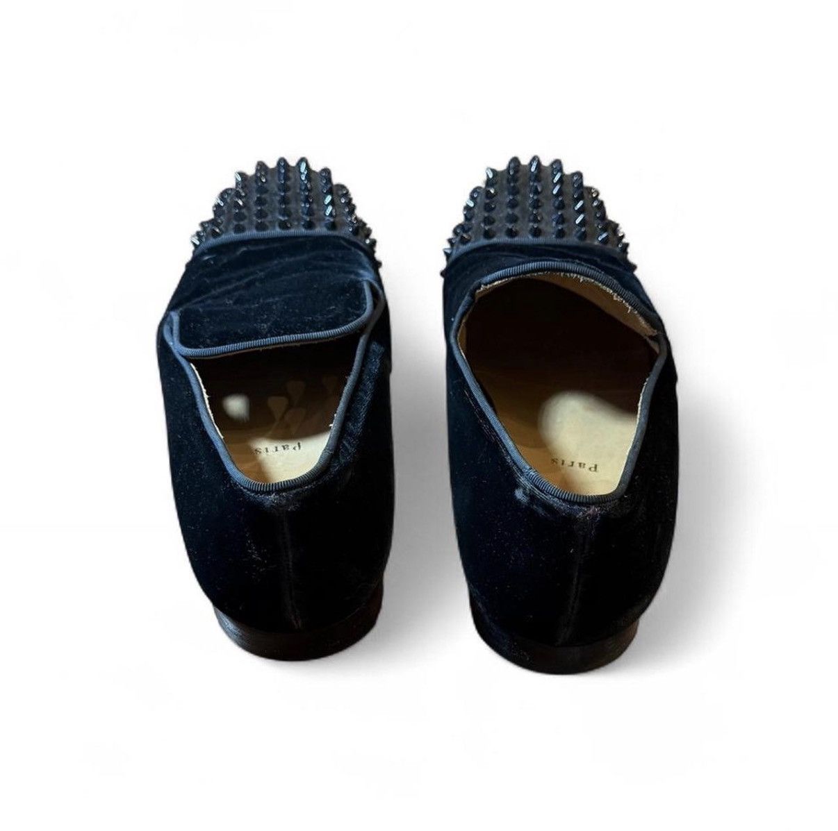 Christian Louboutin Christian Louboutin Men’s Spooky Flat Velvet Spiked Loafer Size US 10.5 / EU 43-44 - 5 Thumbnail