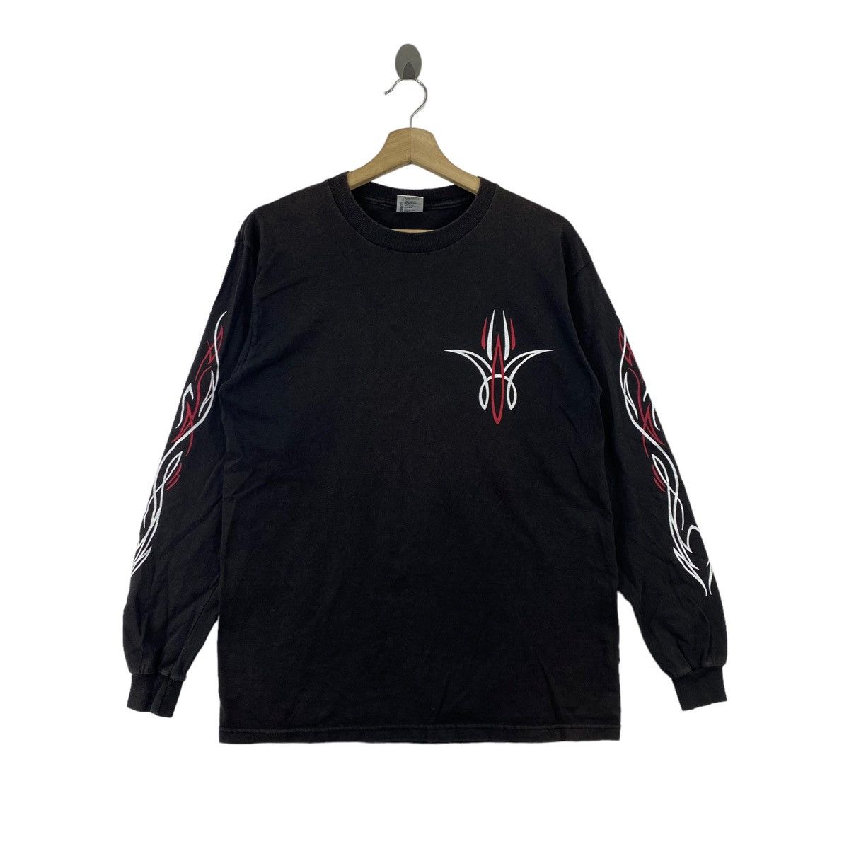 Vintage Vintage 90s SAILBOAT VECTOR ART Print Black Long Sleeve Size US M / EU 48-50 / 2 - 3 Thumbnail