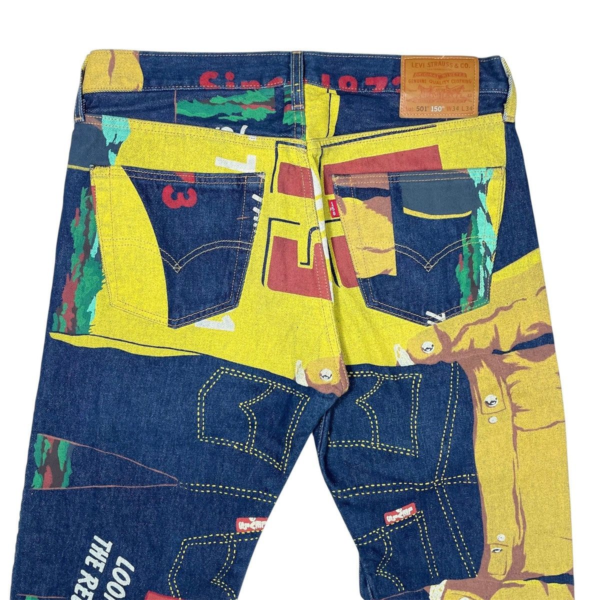 Levi's Vintage Clothing 2020s Levi's 150th Anniversary 501 Banner Denim - 34x34 Size US 34 / EU 50 - 4 Thumbnail