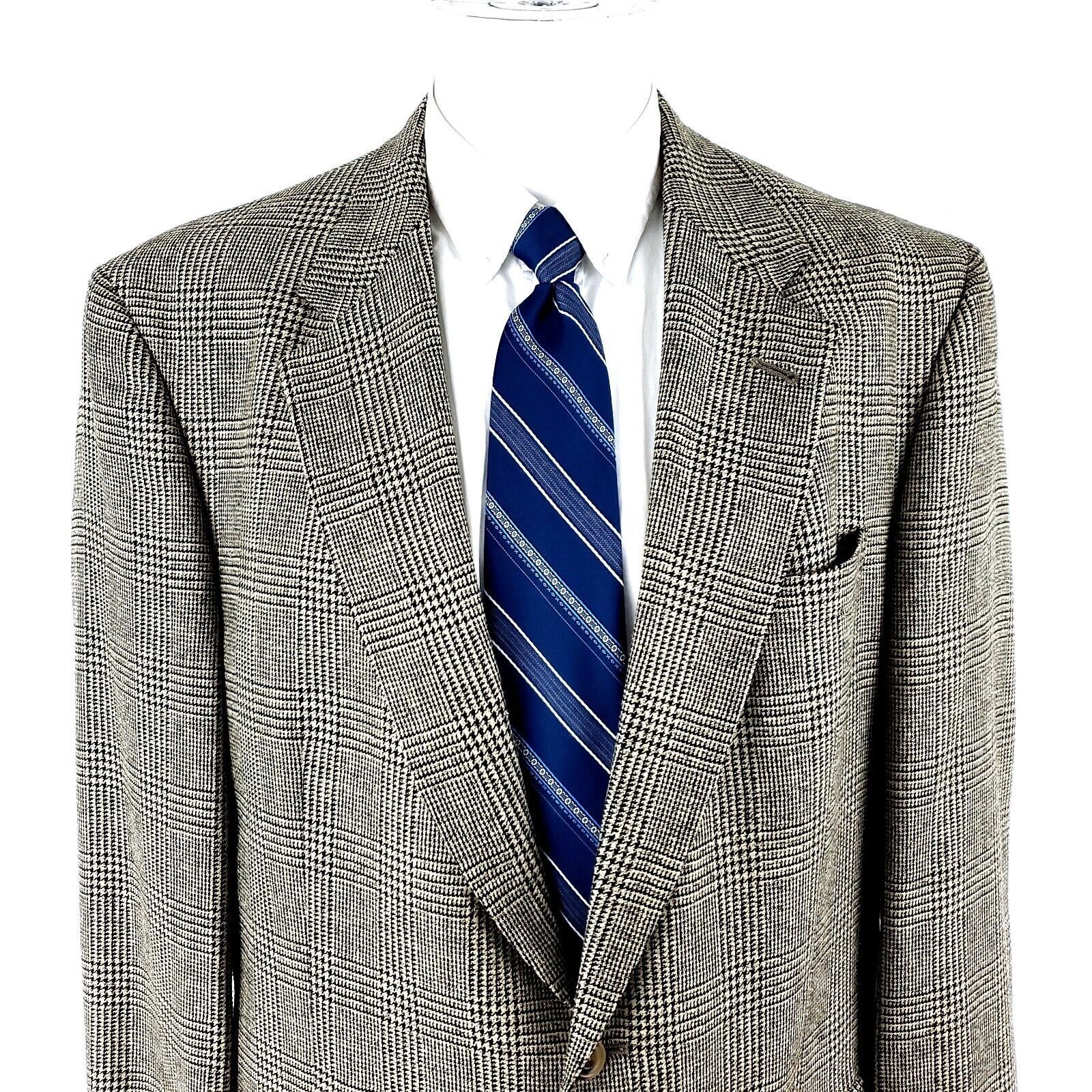 Austin Reed Austin Reed Heavy Wool 2 Button Sport Coat 44L Glen Plaid Ta Size 44L - 1 Thumbnail
