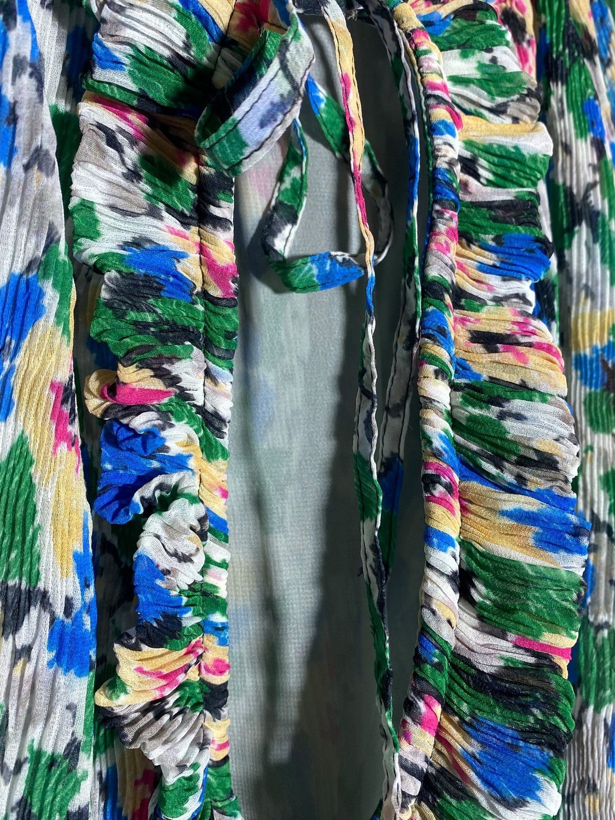 Ganni 🔥 GANNI FLORAL BLOUSE RIBBED BREATHABLE Y2K PARIS AESTHETIC Size XS / US 0-2 / IT 36-38 - 10 Thumbnail