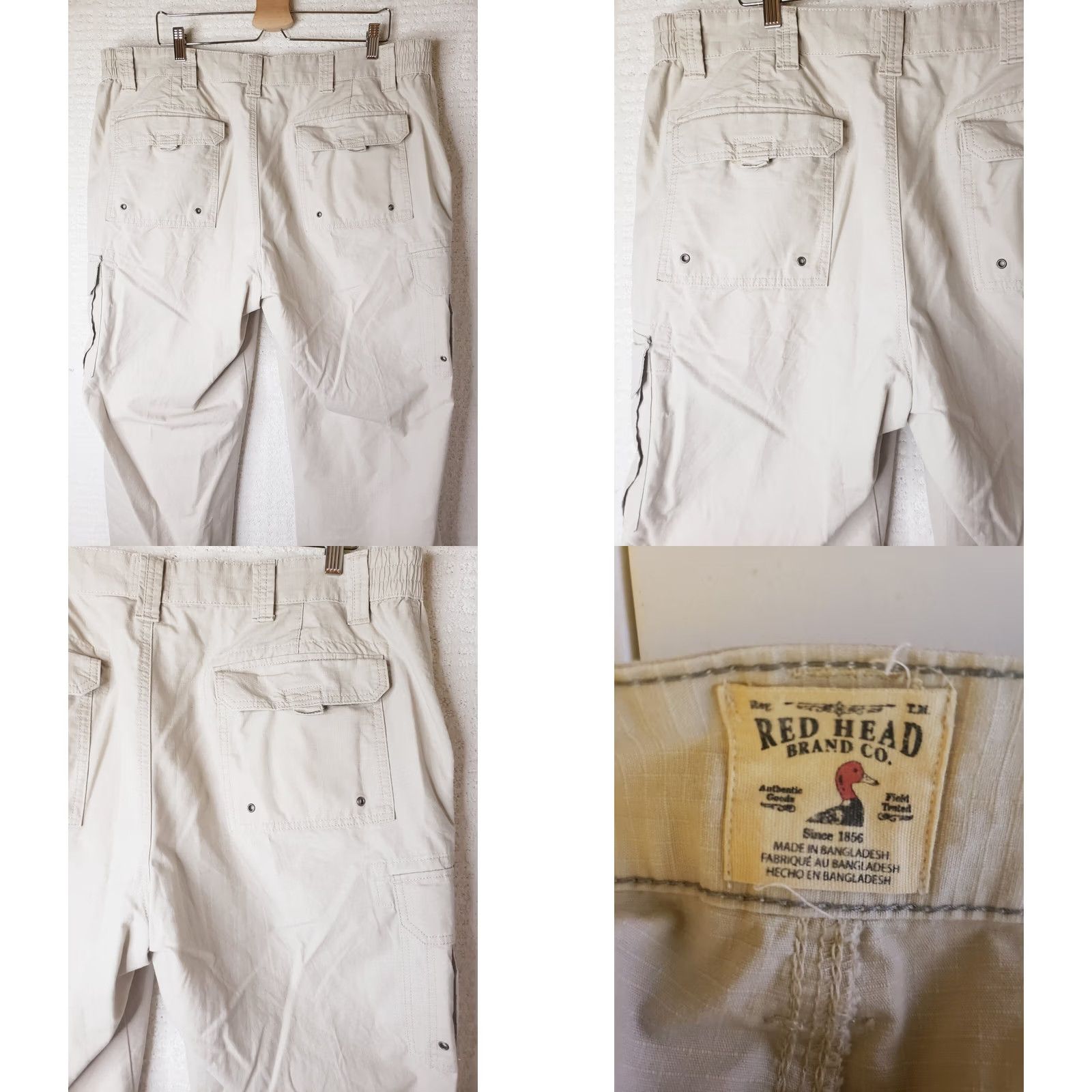 J Brand RedHead Pants Mens 40 Beige Brand Men 40x32 Khaki Cargo Relaxed Fit Ripstop Cotton Size US 40 / EU 56 - 8 Thumbnail