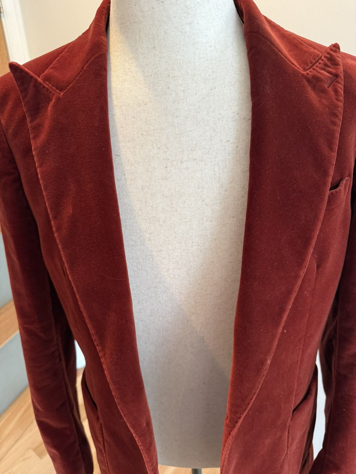 Reiss Reiss Velvet Burgundy Formal Jacket Blaser Size 40R - 4 Thumbnail