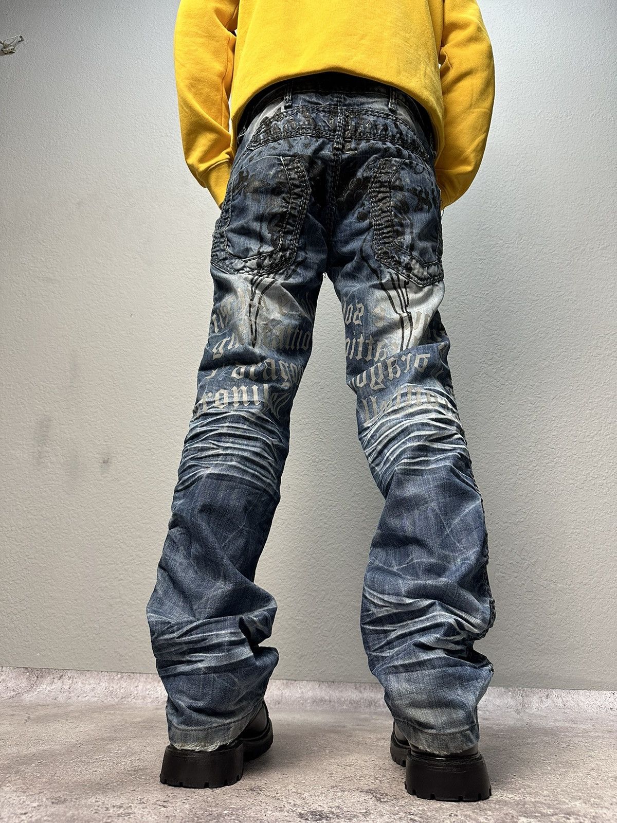 Japanese Brand × Vintage Vintage Y2K Junya Watanabe Style Archive Jeans Distressed Size US 34 / EU 50 - 15 Thumbnail