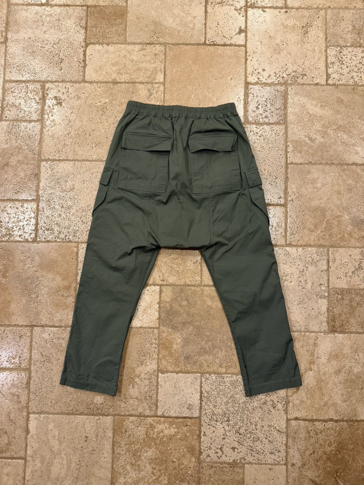 Rick Owens Rick Owens EDFU 23 Green Drop Crotch Cargo Drawstring Pants Size US 34 / EU 50 - 6 Thumbnail