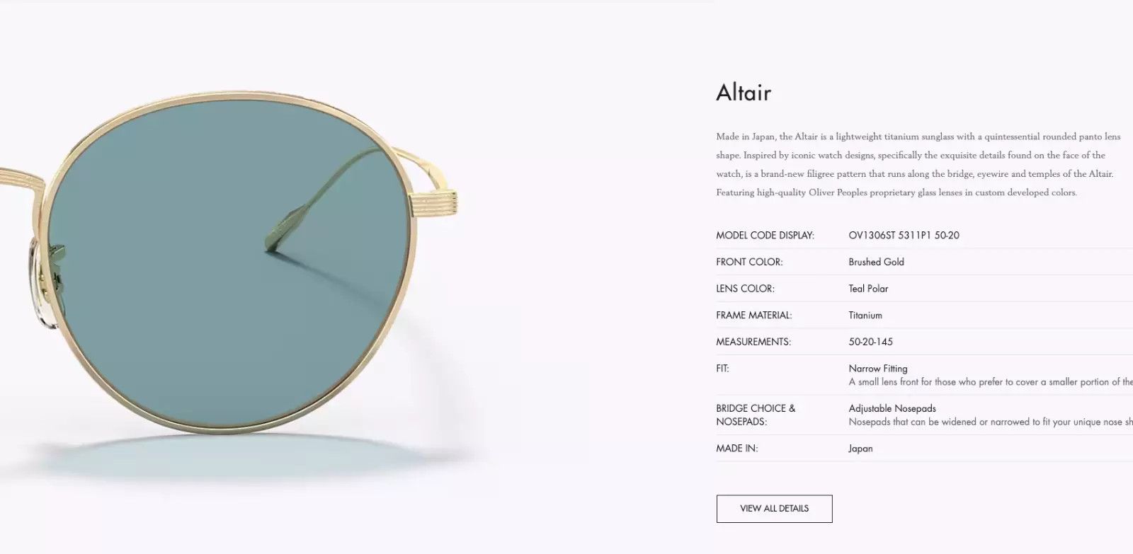 Oliver Peoples OLIVER PEOPLES ALTAIR SUN OV1306ST Size ONE SIZE - 11 Thumbnail