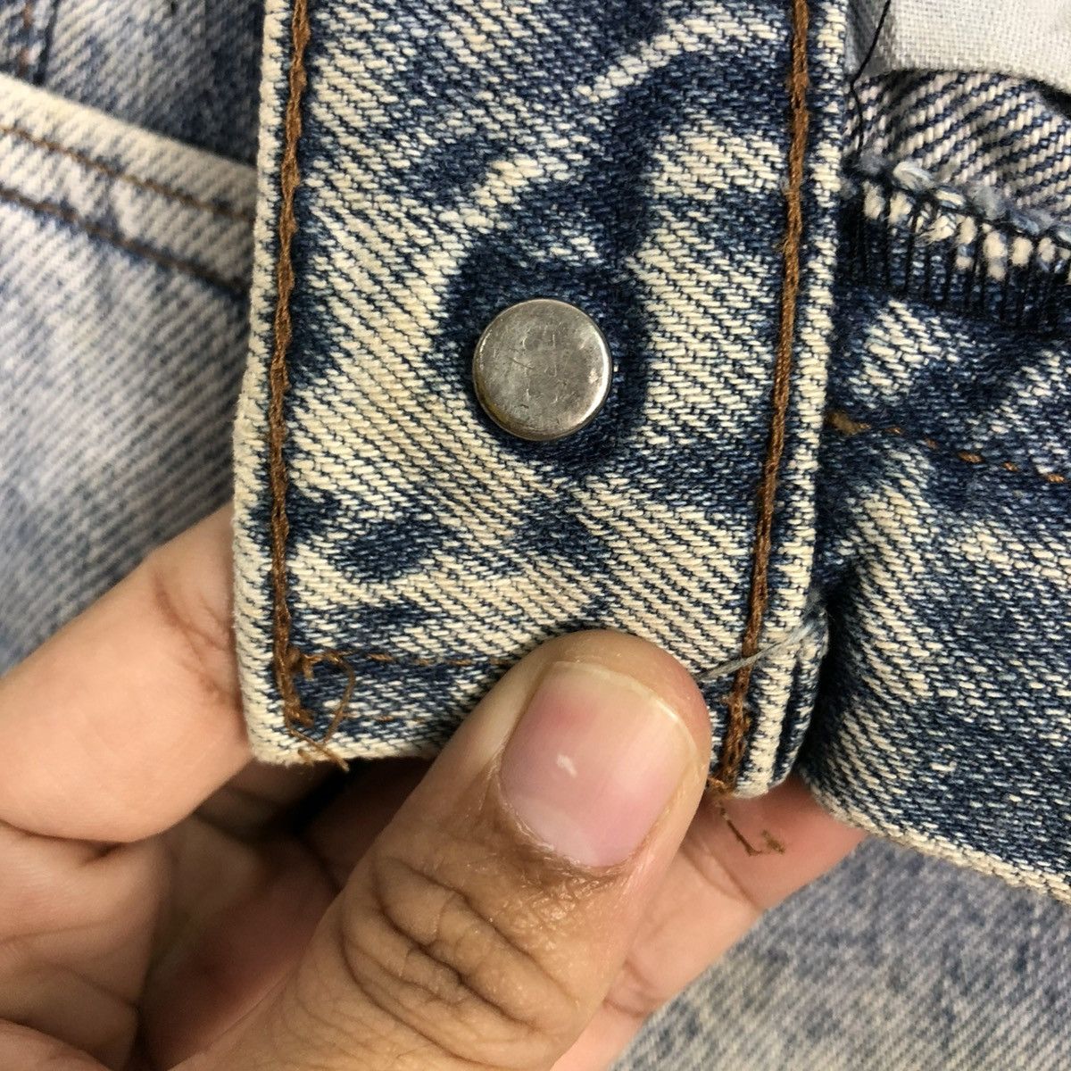 Levi's 🔥VINTAGE ACID WASH DESIGN LEVIS DENIM STRAIGHT CUT Size 28" / US 6 / IT 42 - 22 Thumbnail