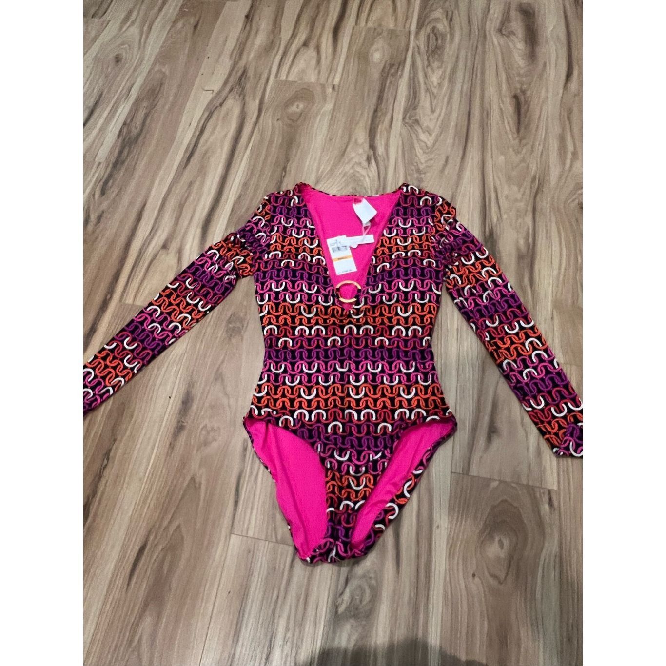 Trina Turk Trina Turk NWT Echo Long Sleeve One-Piece Swimsuit Sz S Size S / US 4 / IT 40 - 3 Thumbnail