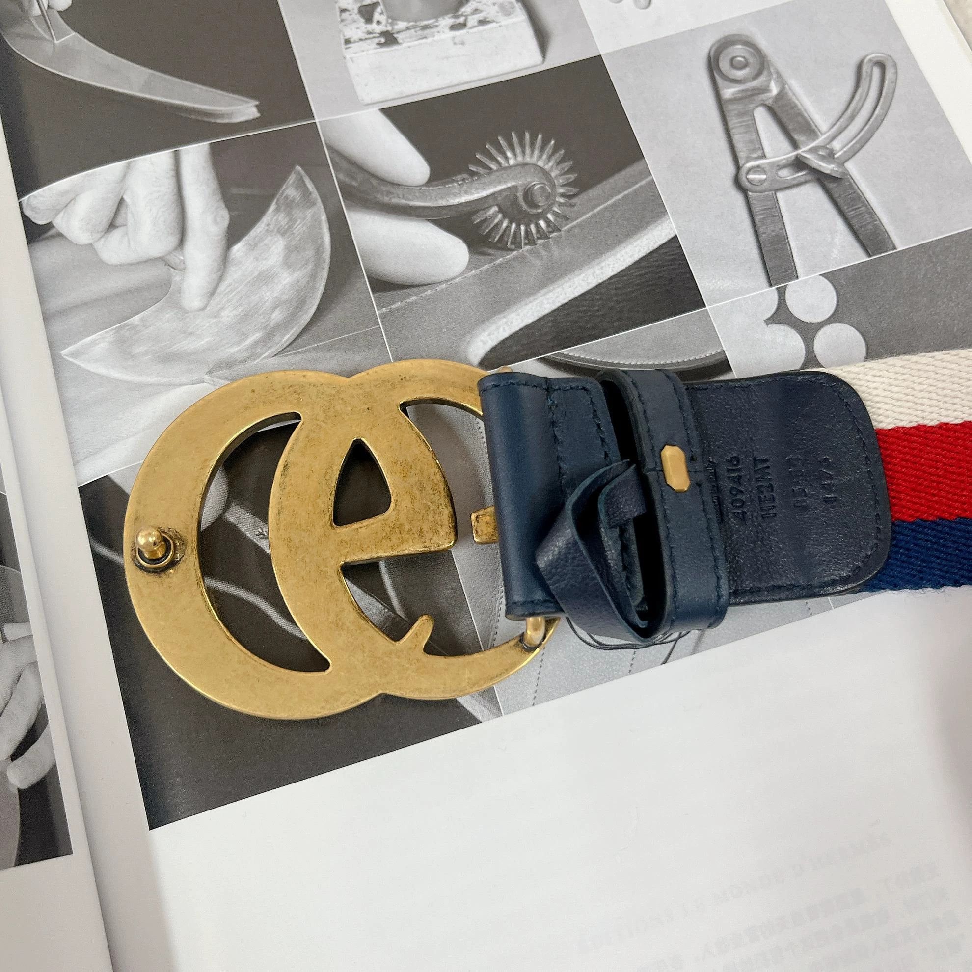 Gucci Gucci Double G color blocked fabric belt Size ONE SIZE - 3 Thumbnail