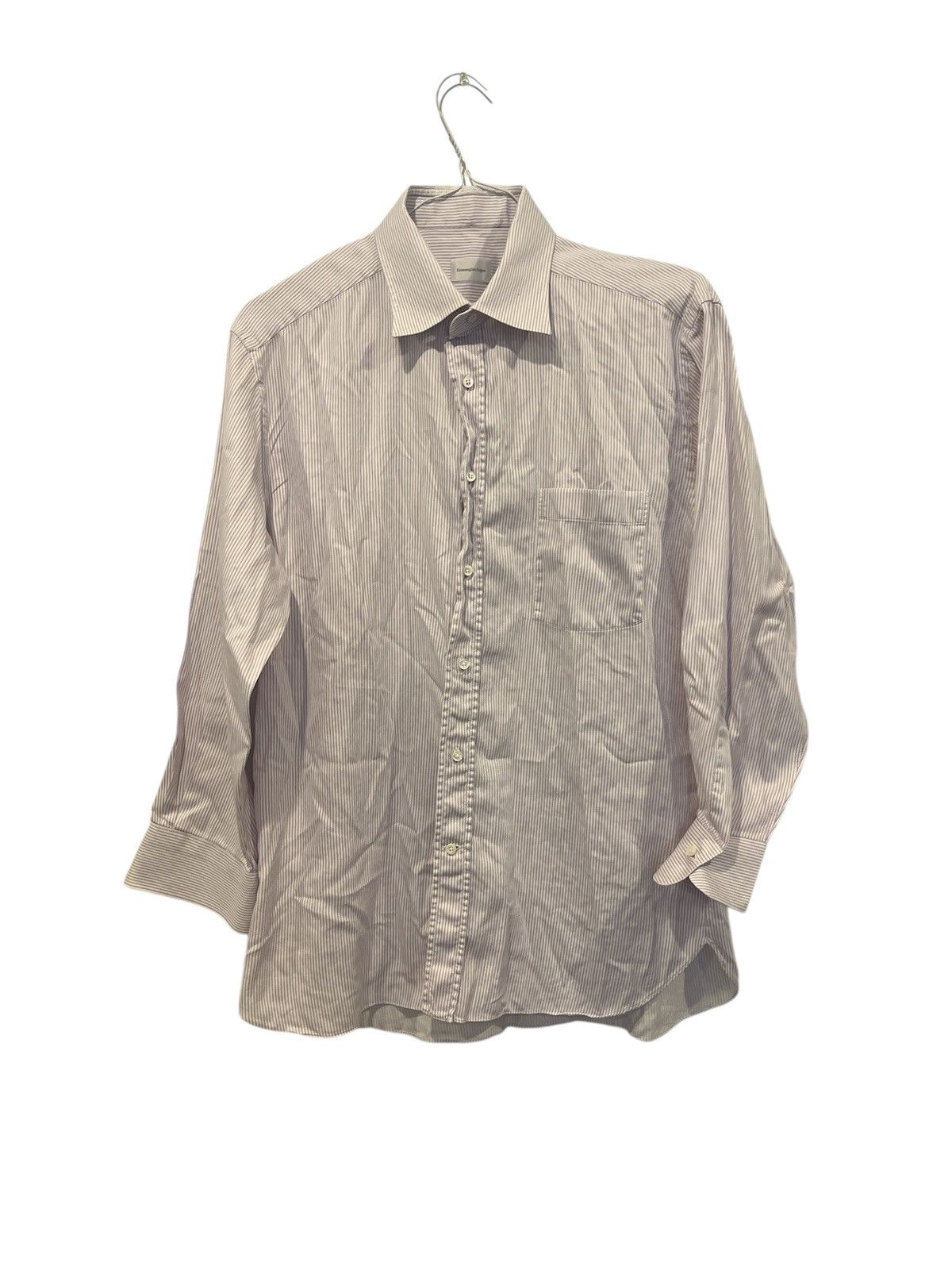Ermenegildo Zegna Ermenegildo Zegna Dress Shirt Men’s Size 43/ 17 Purple Size US L / EU 52-54 / 3 - 1 Thumbnail