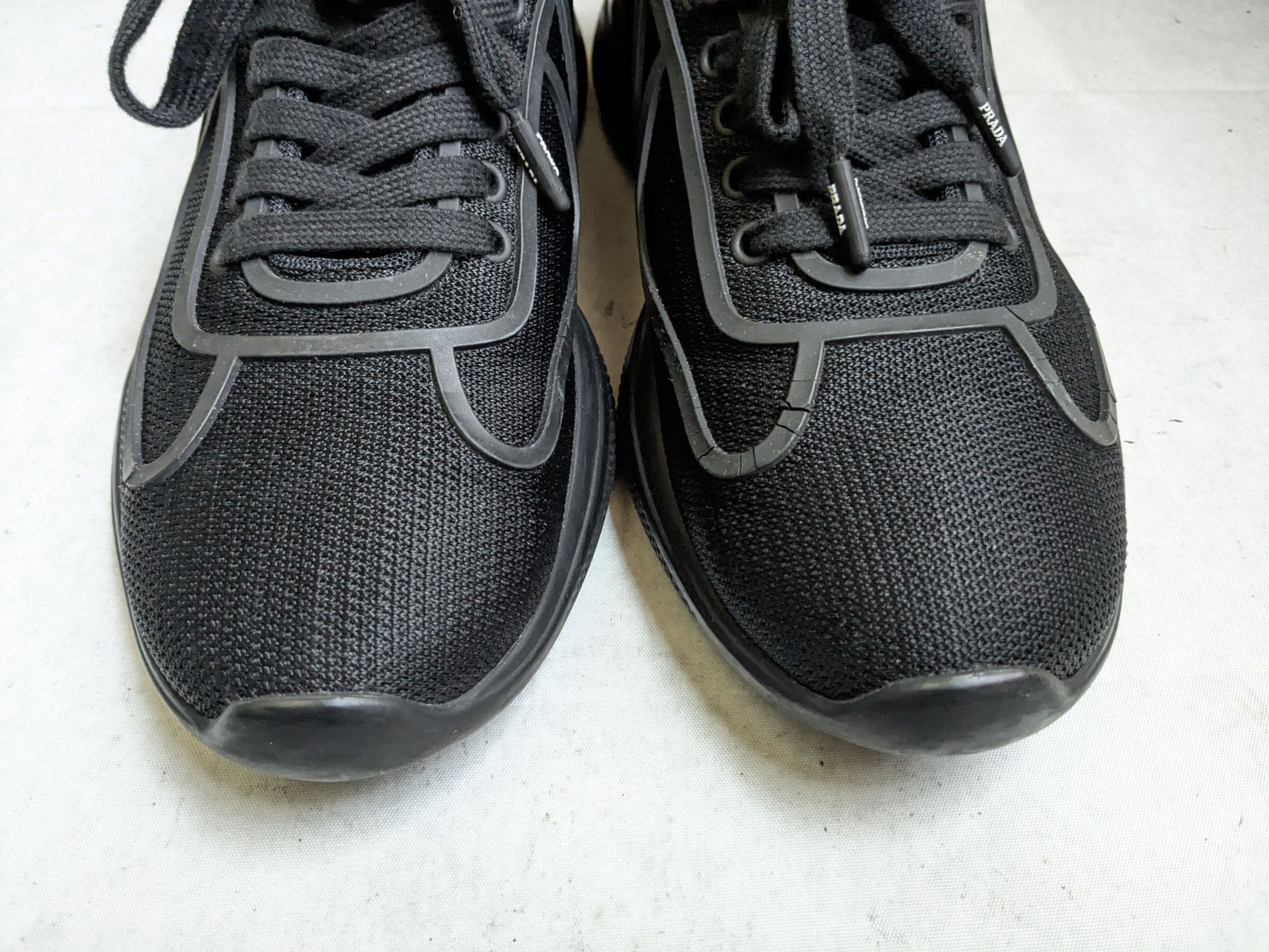 Prada Prada America's Cup Sneakers Black Red Low Tops 11 Size US 11 / EU 44 - 3 Thumbnail